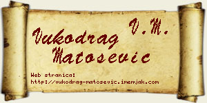 Vukodrag Matošević vizit kartica